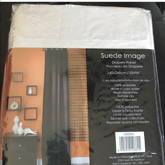 Suede Curtain. (1 panel, brand new) - Picture 2 of 2